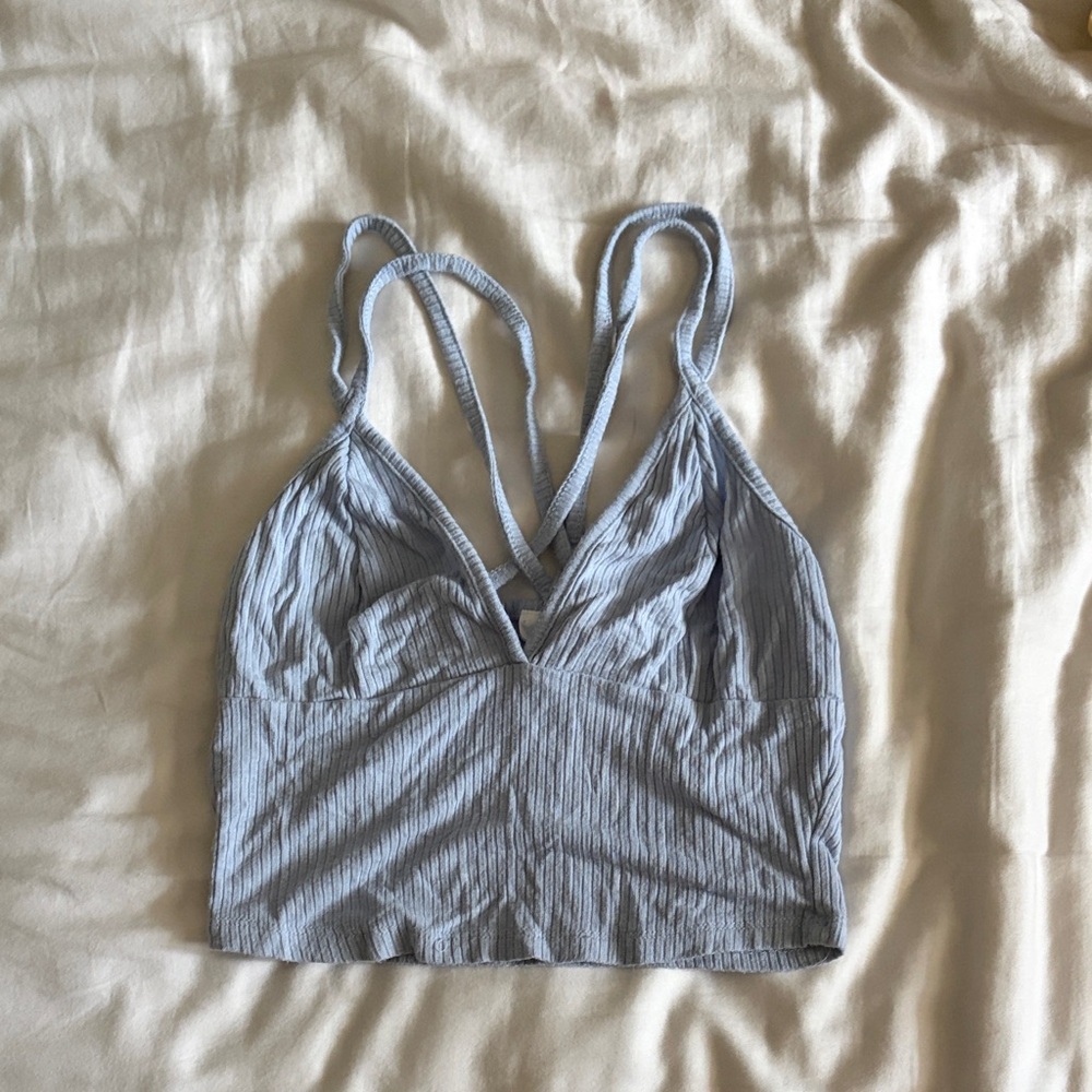 Elegant Strappy Light Gray top